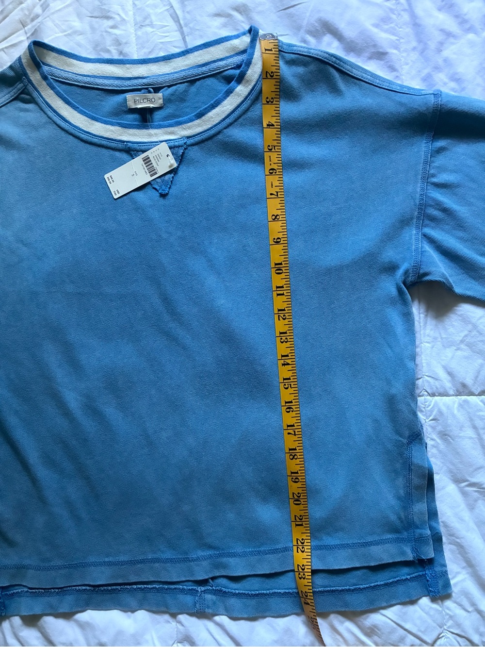 NWT Pilcro Cotton Seamed Long-Sleeve Top - Picture 10 of 12